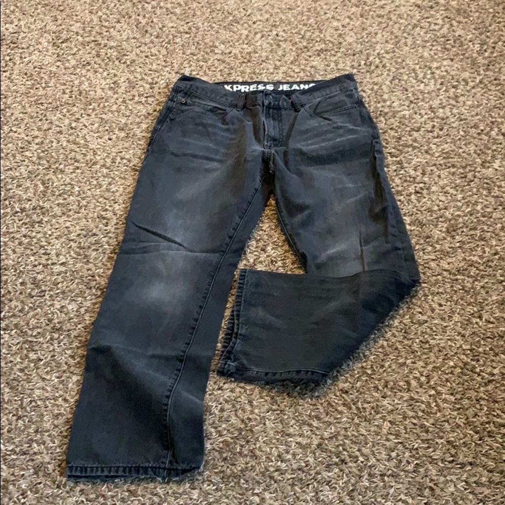 Men’s Express black distressed jeans